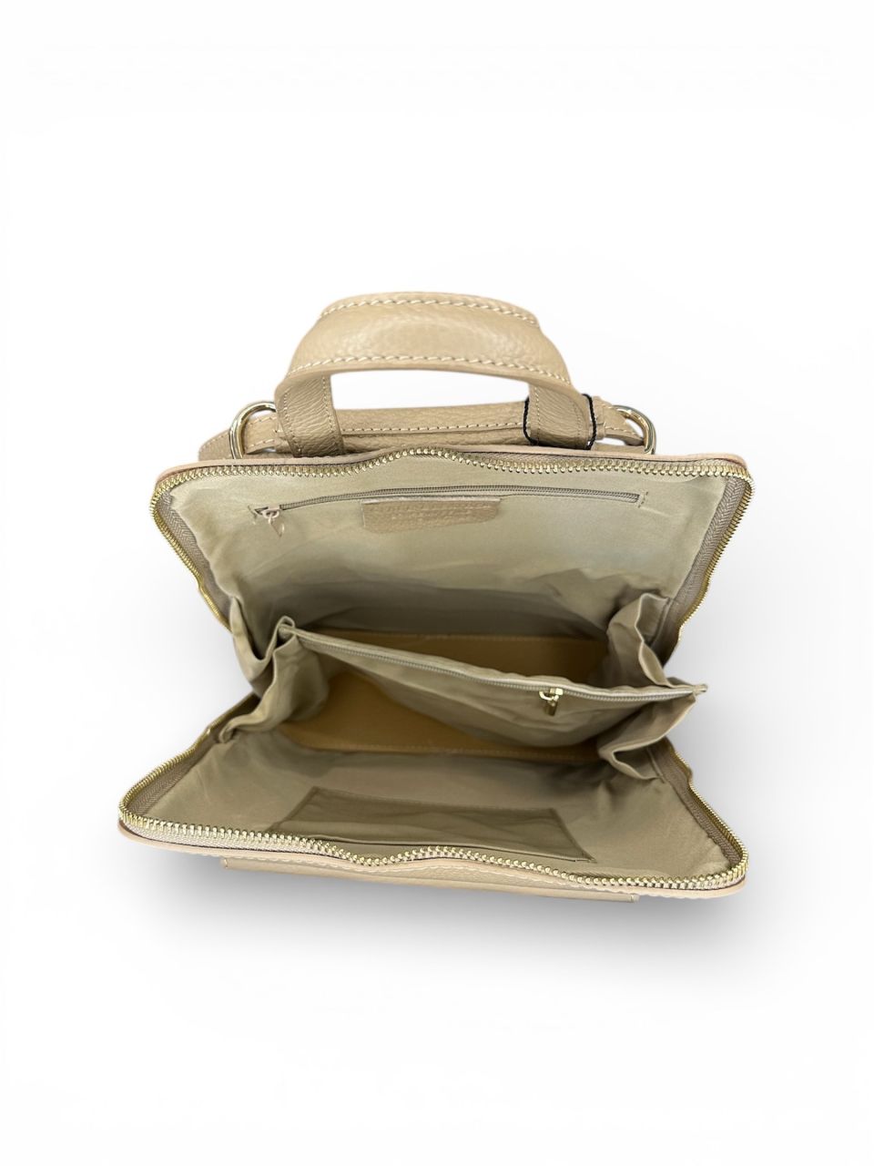 Barna női bőr átalakítható hátizsák