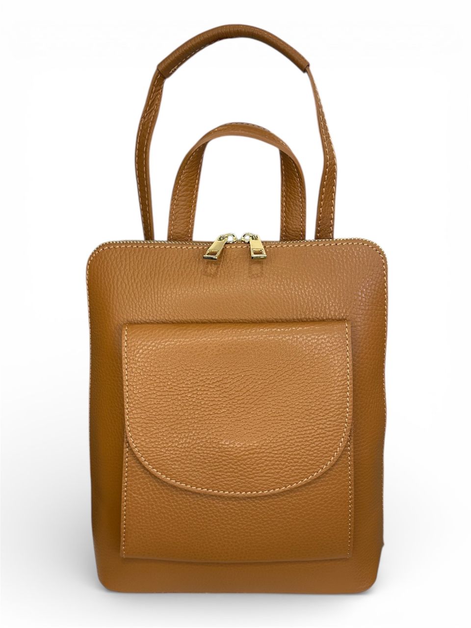 Barna női bőr átalakítható hátizsák