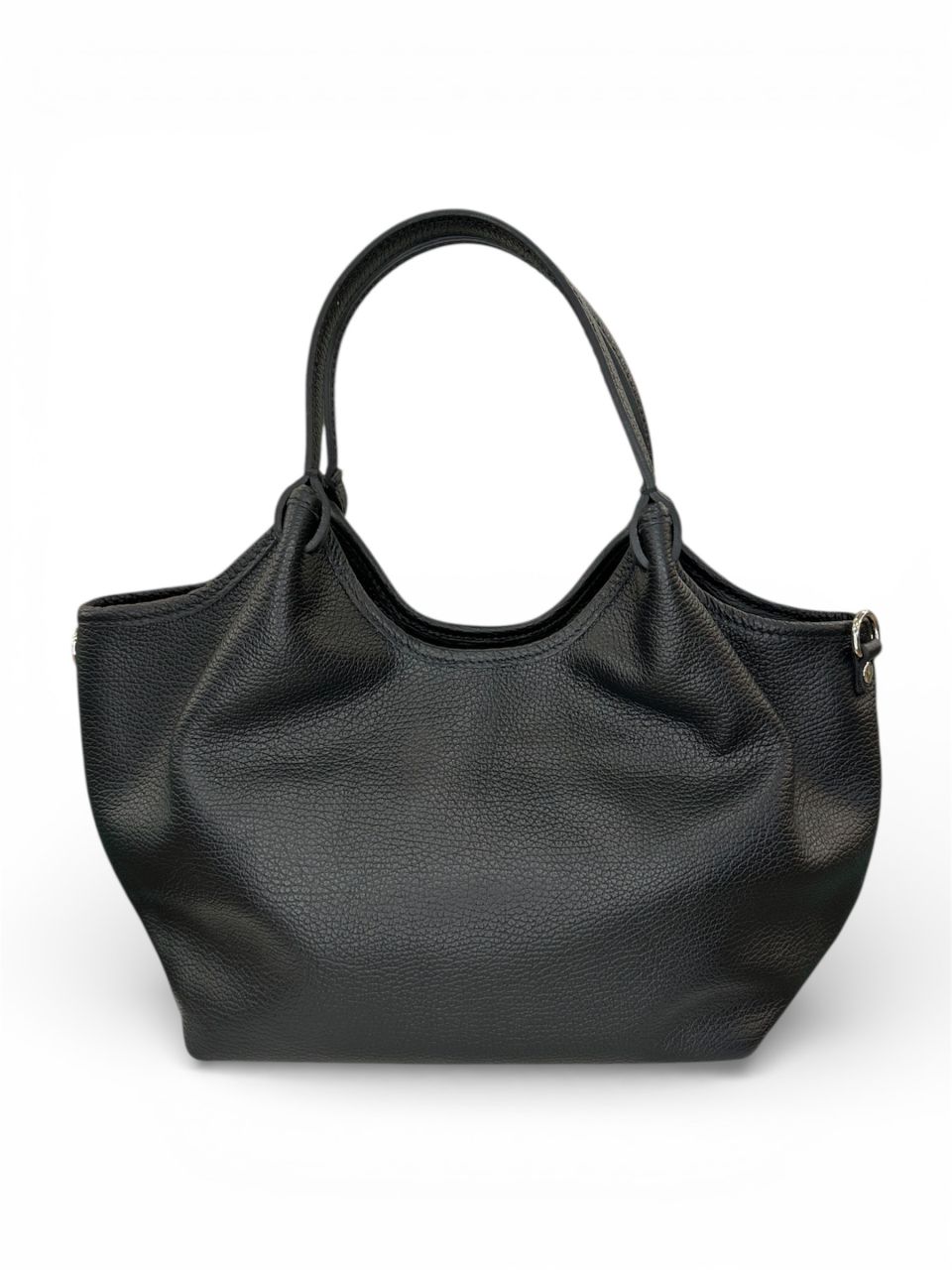 Fekete női bőr egyterű kézitáska Fekete női bőr egyterű kézitáska