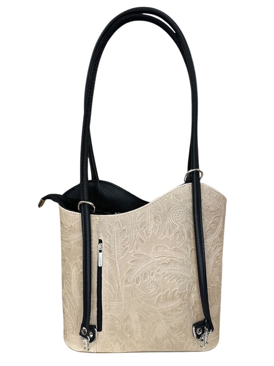 Bézs női bőr átalakítható válltáska