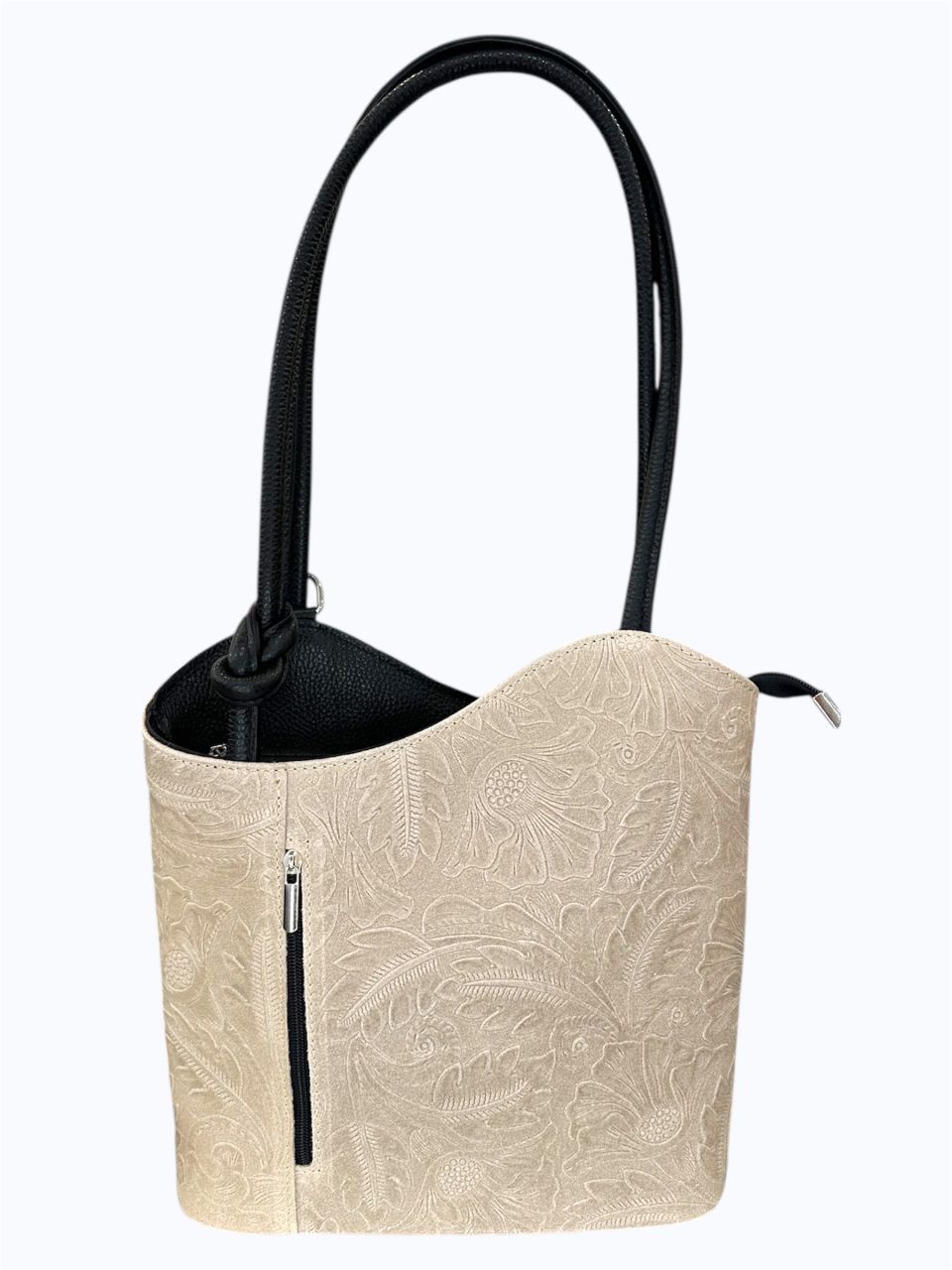 Bézs női bőr átalakítható válltáska