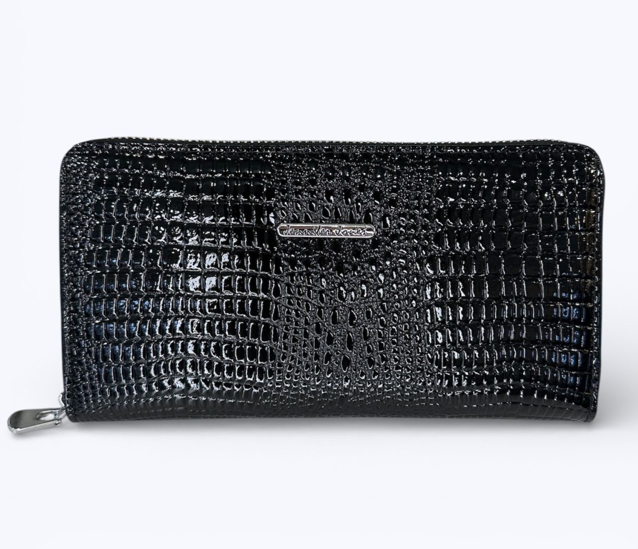 Fekete Jennifer Jones női körbe cipzáros pénztárca