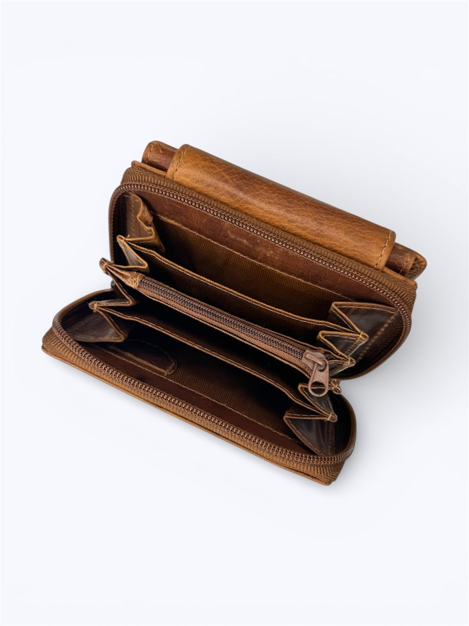 Barna kis méretű női bőr pénztárca