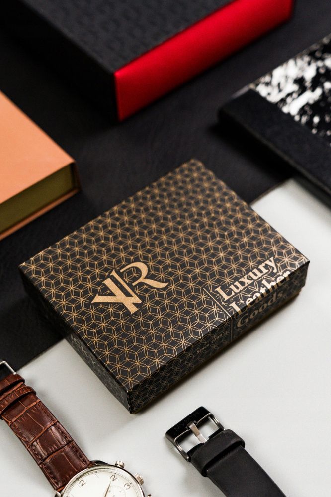 Fekete elegáns férfi bőr patentos pénztárca