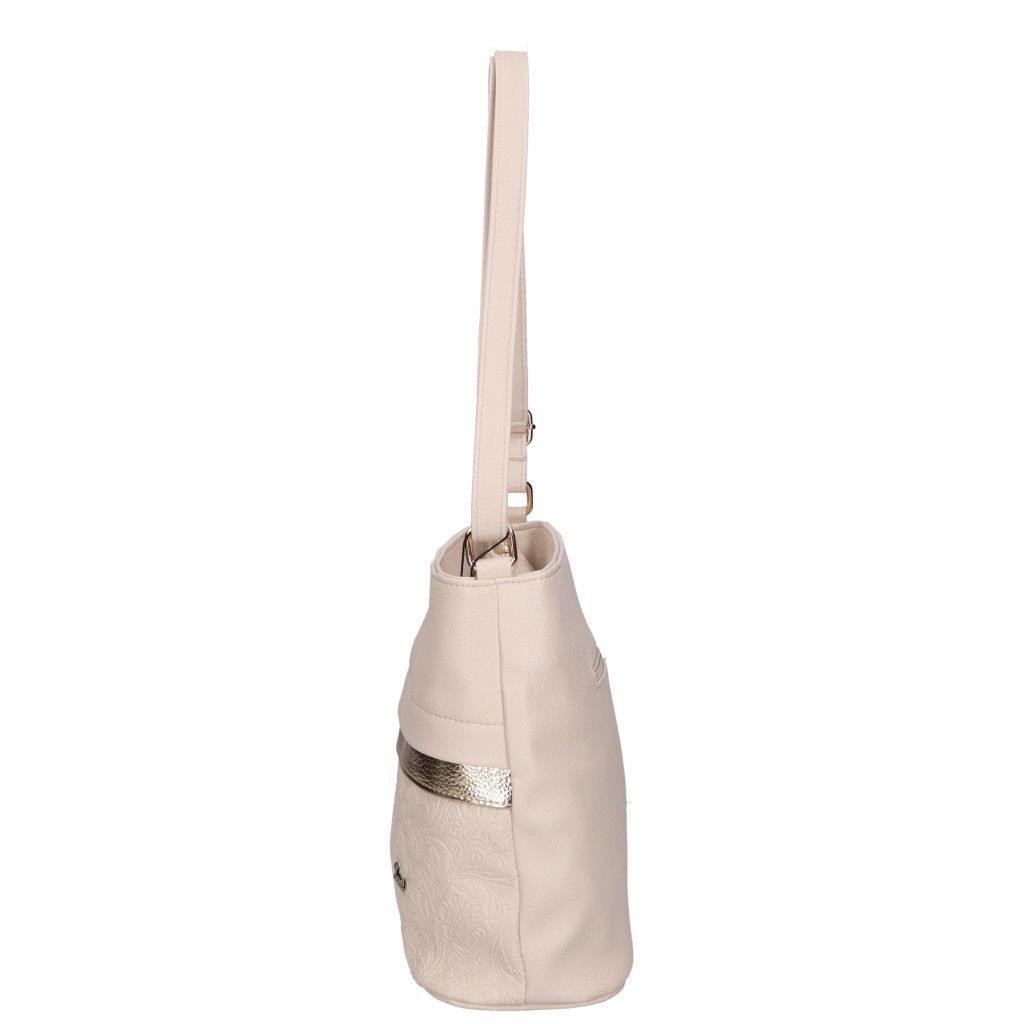 Bézs-arany Karen nagy oldaltáska