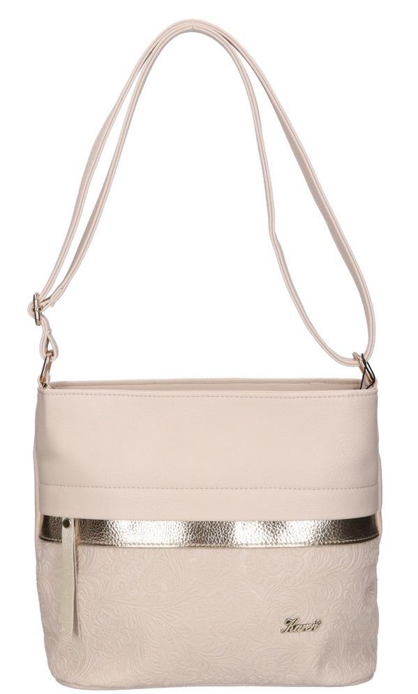 Bézs-arany Karen nagy oldaltáska