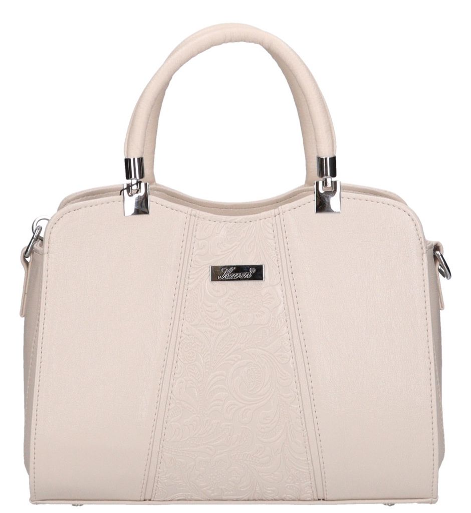 Bézs osztott belsejű Karen kézitáska