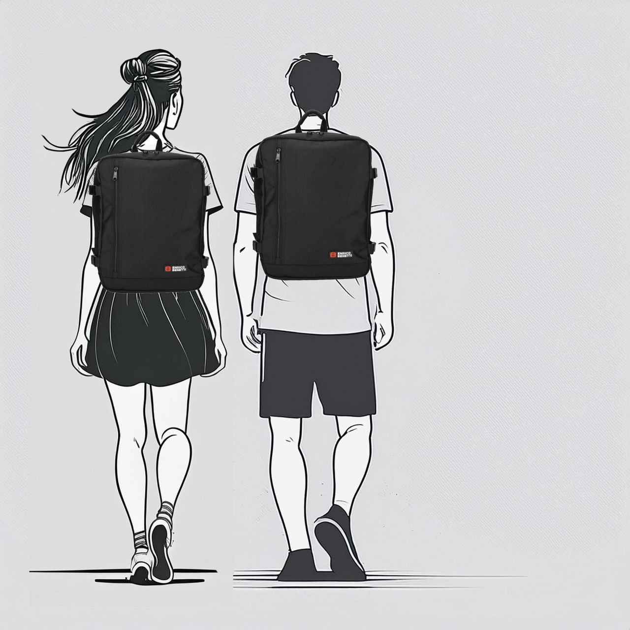 Fekete Enrico Benetti Wizzair, Ryanair laptopos hátizsák