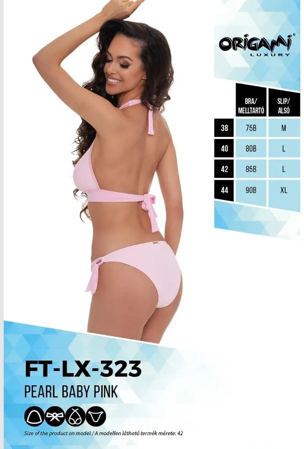 Origami Bikini B kosár, tüll - rózsaszín