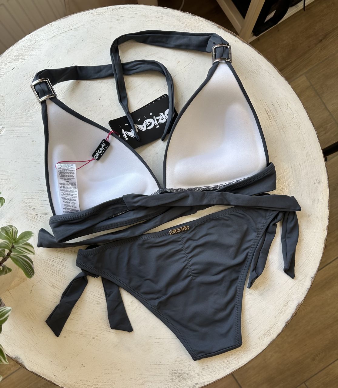 Origami Bikini B kosár, szürke