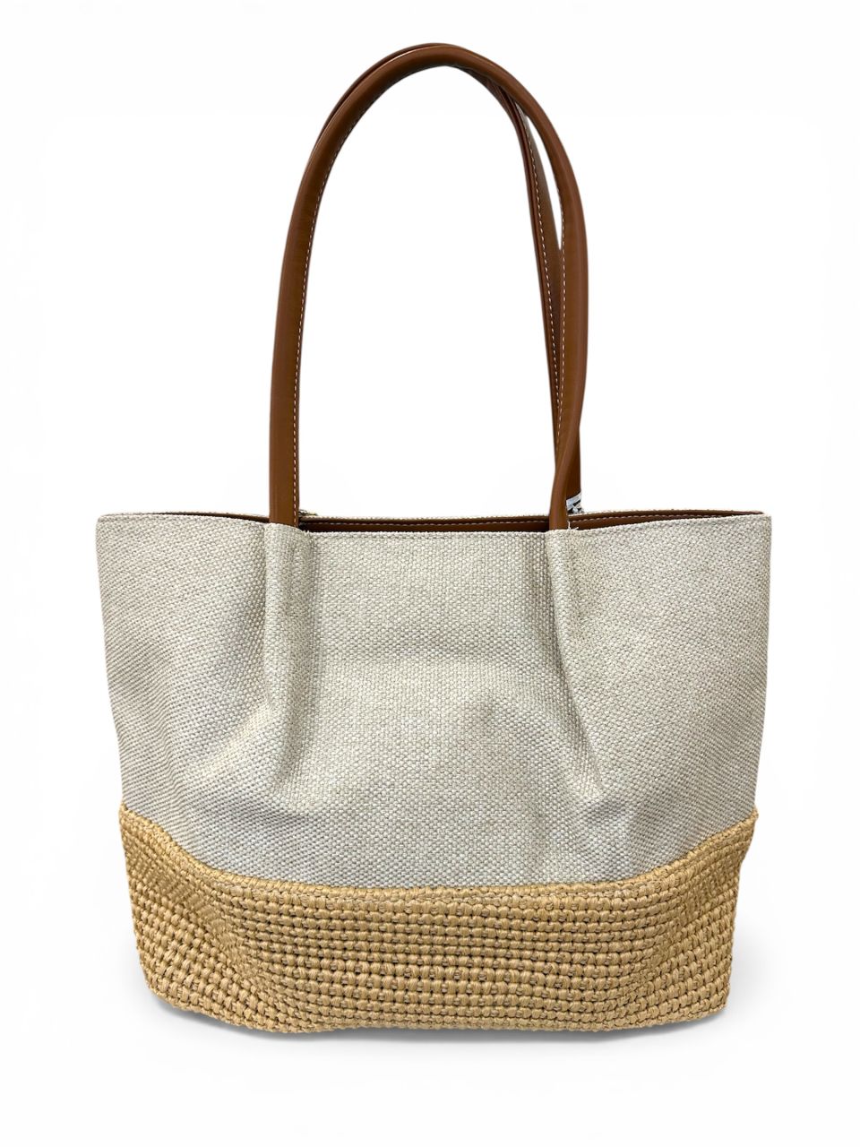 Bézs fonott David Jones nagy válltáska