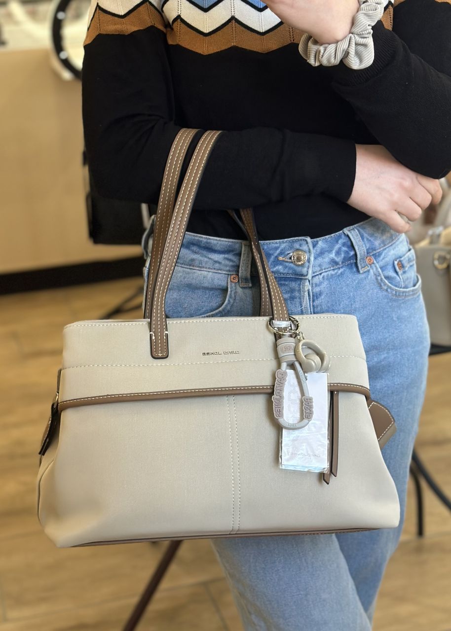 Bézs osztott David Jones válltáska