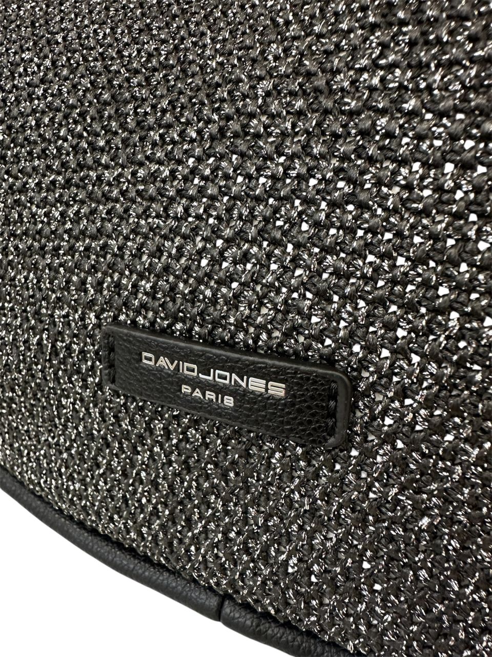 Fekete fonott David Jones női kézitáska Fekete fonott David Jones női kézitáska