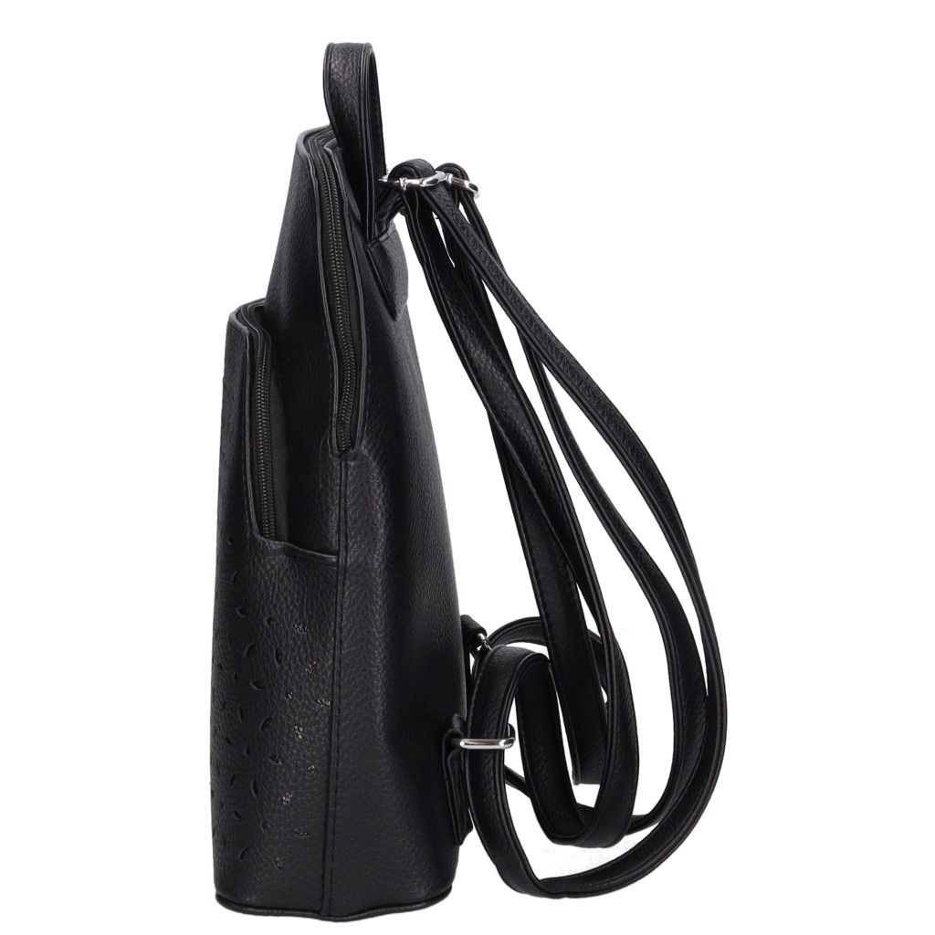 Fekete áttört Karen Juta nagyobb hátitáska