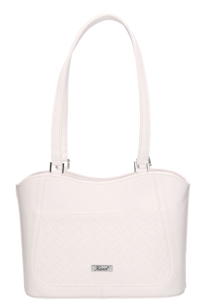 Fehér Karen osztott közepes válltáska