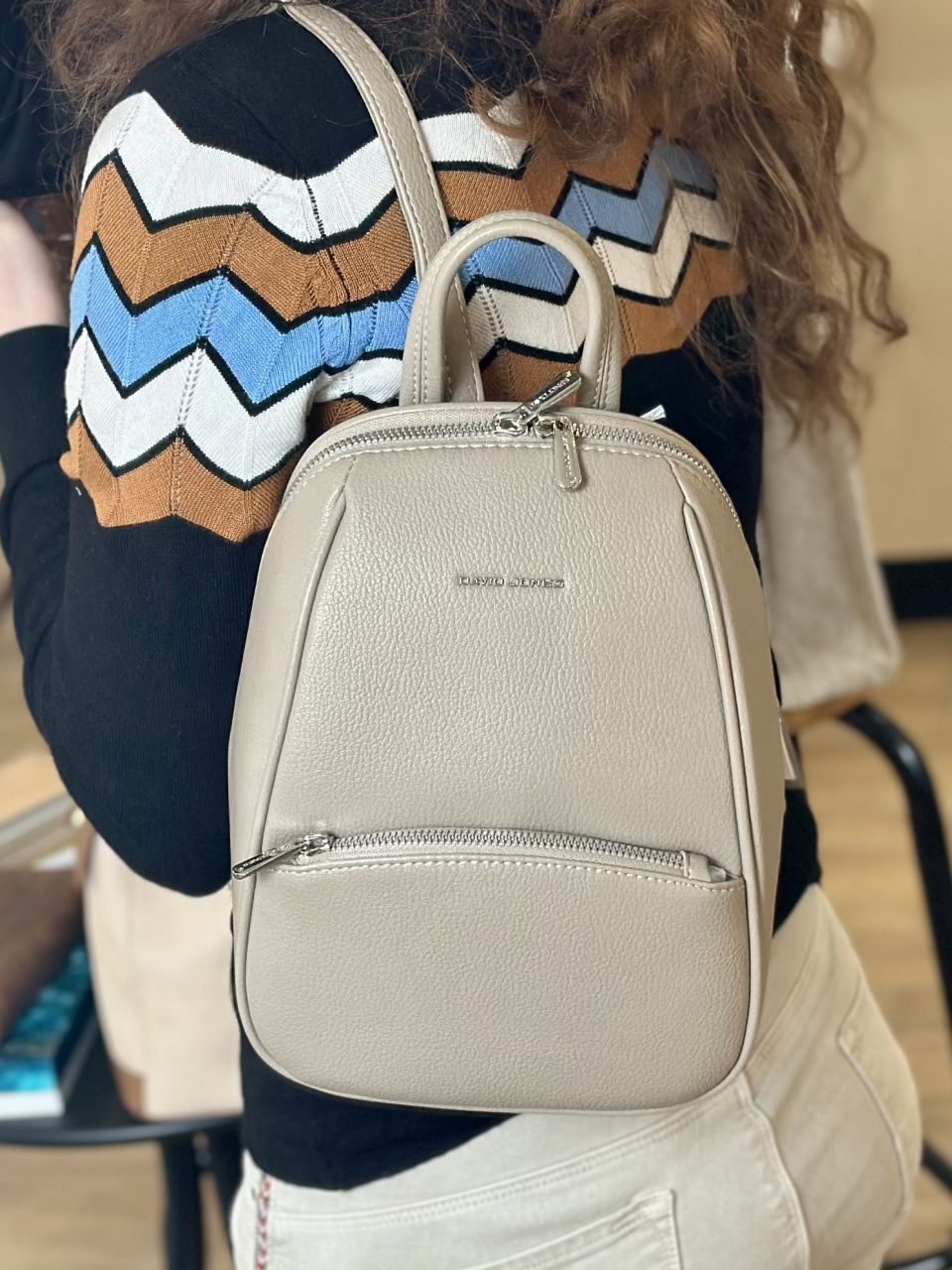 Világos barna David Jones kicsi hátizsák