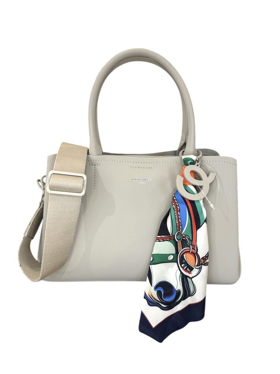 Szürkés bézs David Jones 3 rekeszes kézitáska, közepes Szürkés bézs David Jones 3 rekeszes kézitáska, közepes