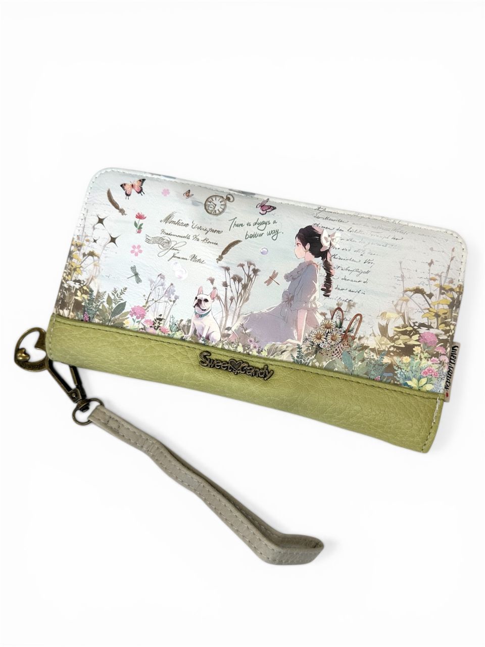 Sweet Candy Virágosrét körbe cipzáros pénztárca