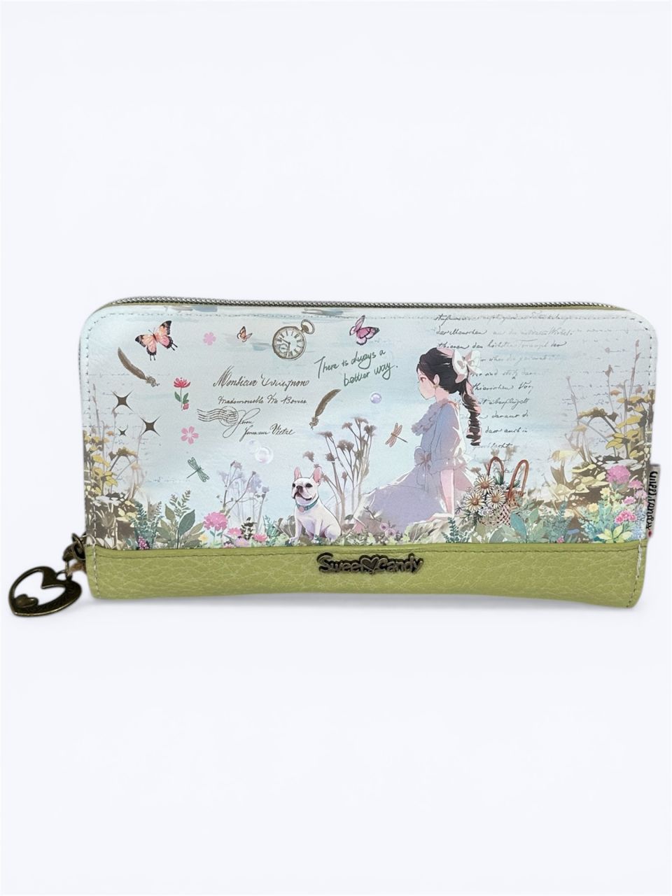 Sweet Candy Virágosrét körbe cipzáros pénztárca