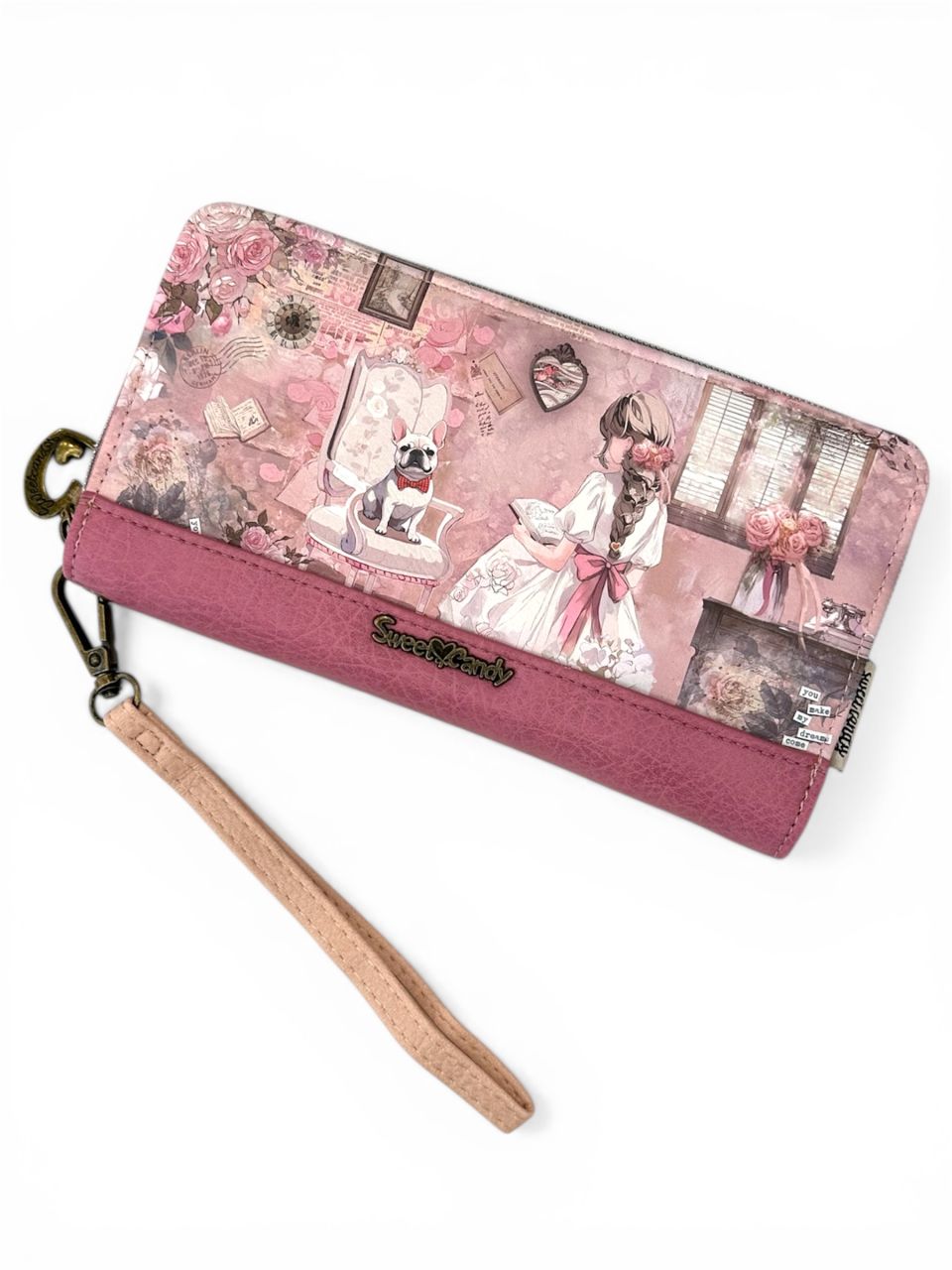 Sweet Candy Rózsavarázs körbe cipzáros pénztárca