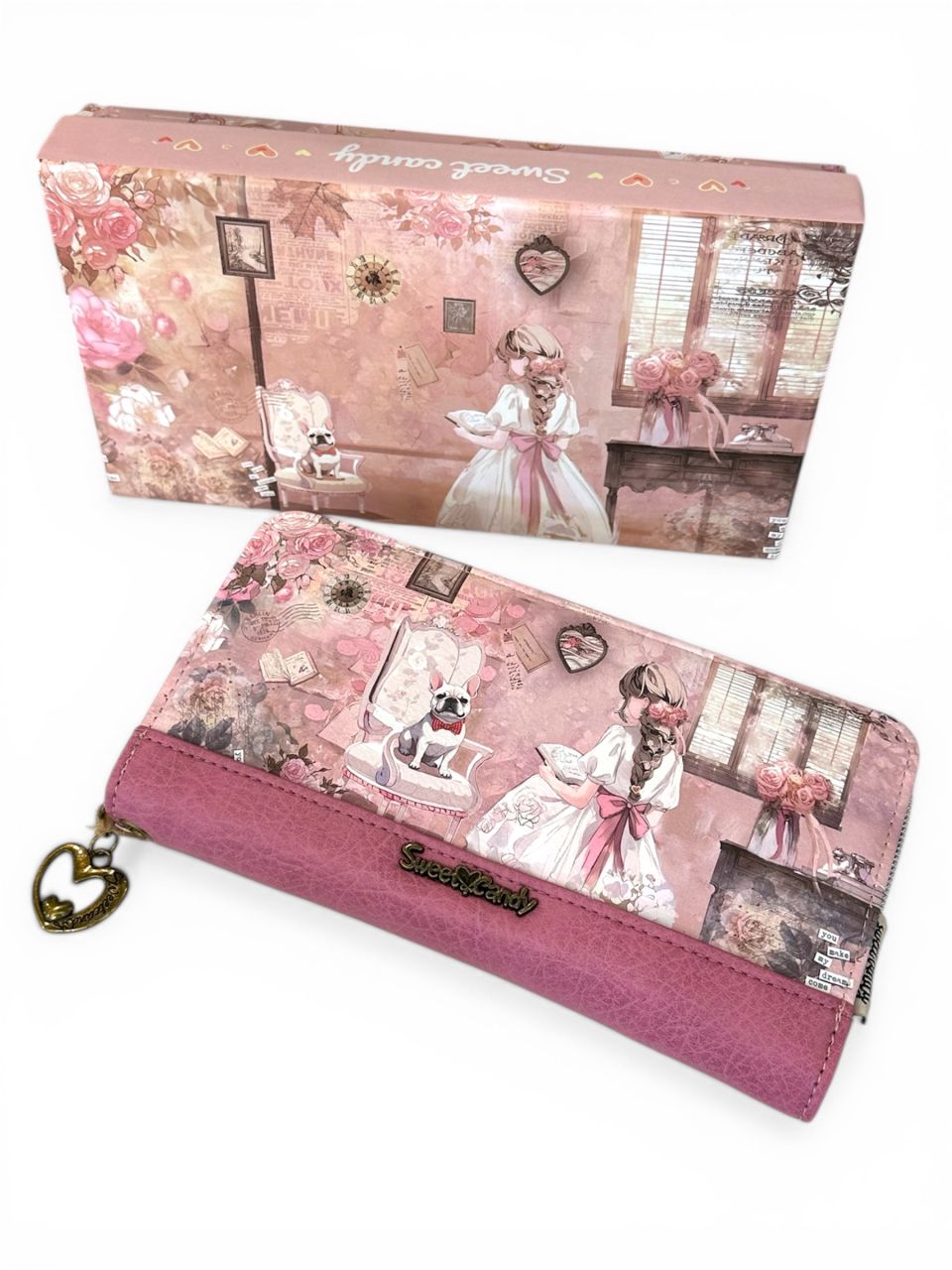 Sweet Candy Rózsavarázs körbe cipzáros pénztárca