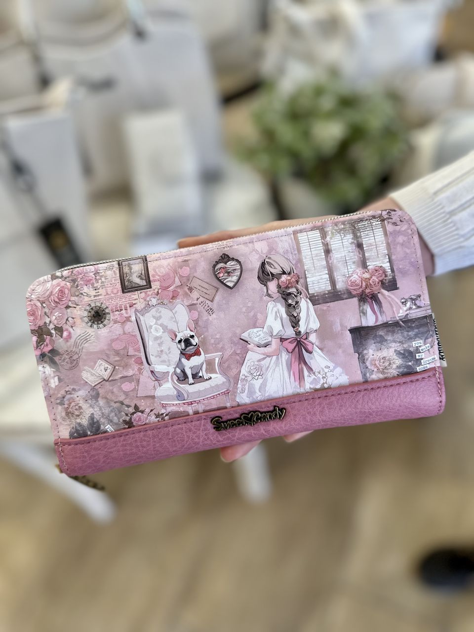 Sweet Candy Rózsavarázs körbe cipzáros pénztárca