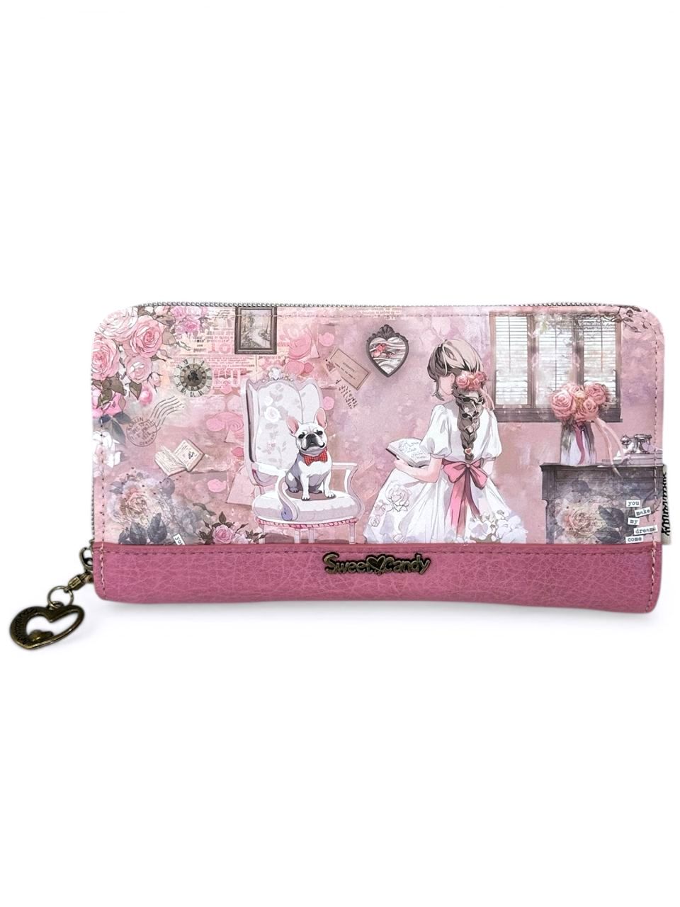 Sweet Candy Rózsavarázs körbe cipzáros pénztárca