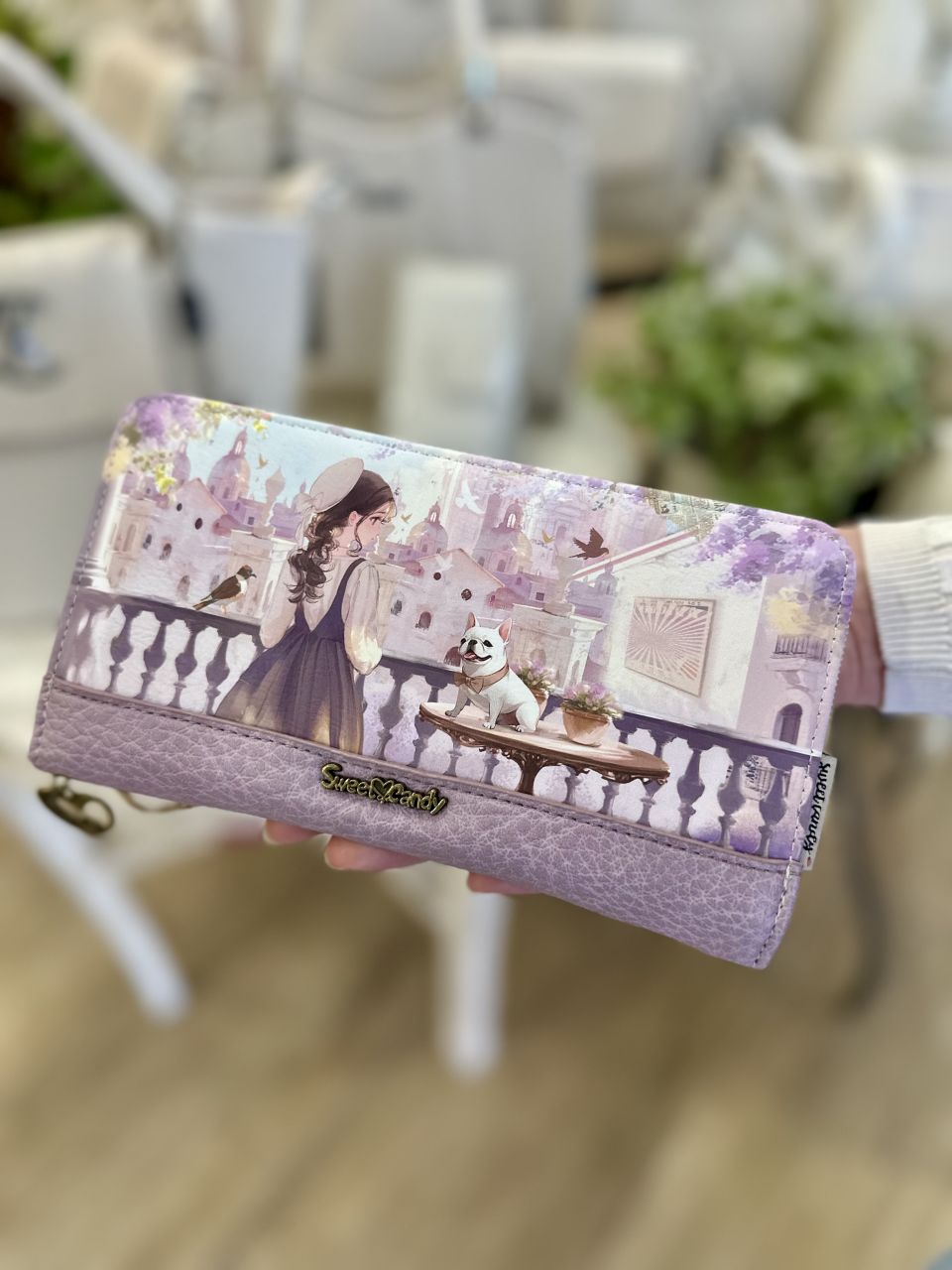 Sweet Candy Levendulaálom körbe cipzáros pénztárca