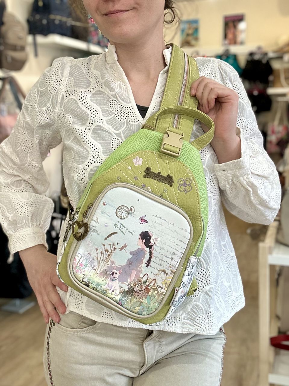 Sweet Candy Virágosrét átalakítható háti/testtáska