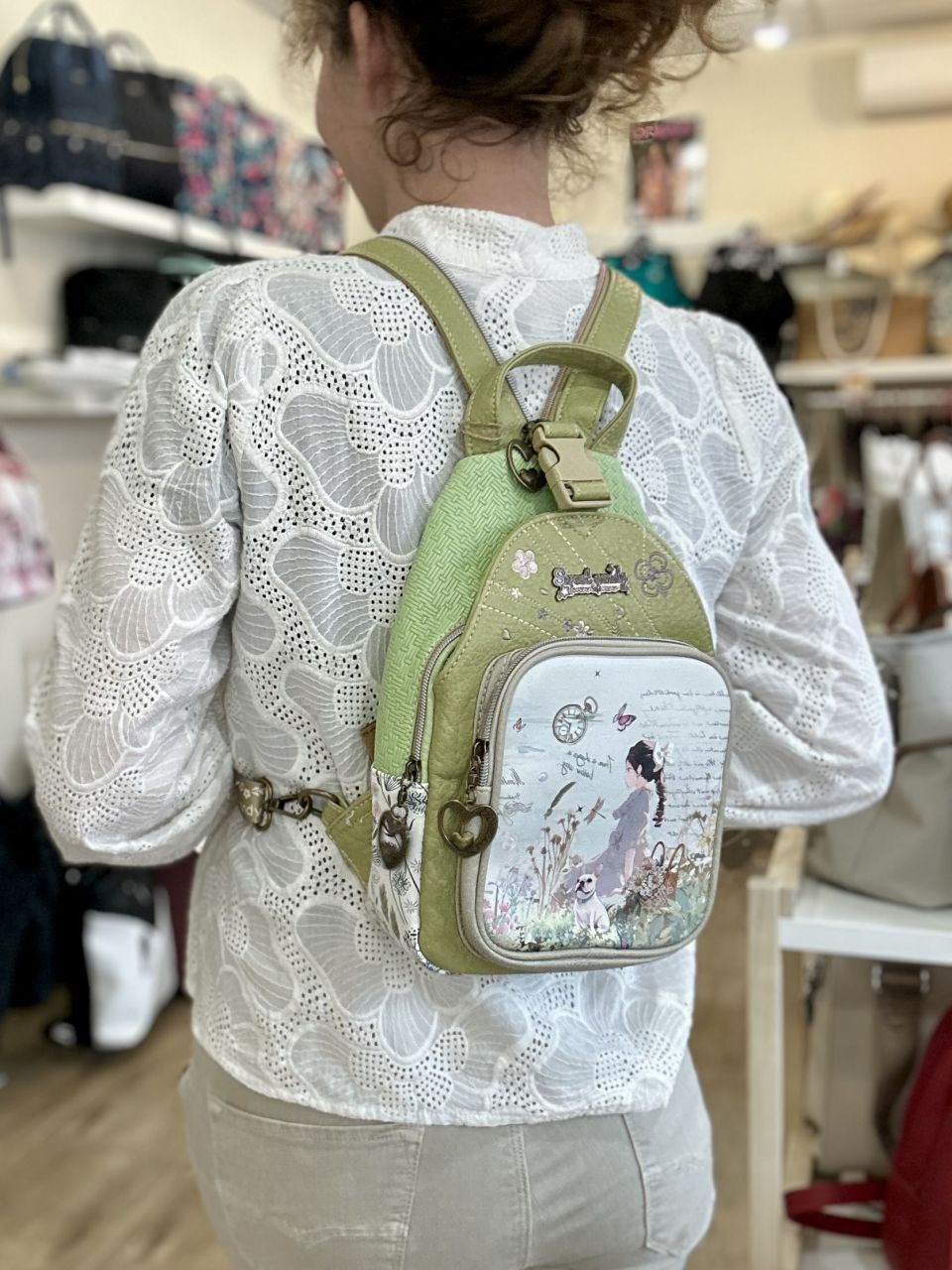 Sweet Candy Virágosrét átalakítható háti/testtáska