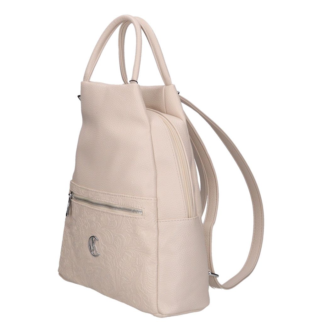 Bézs-virág Karen füles hátizsák