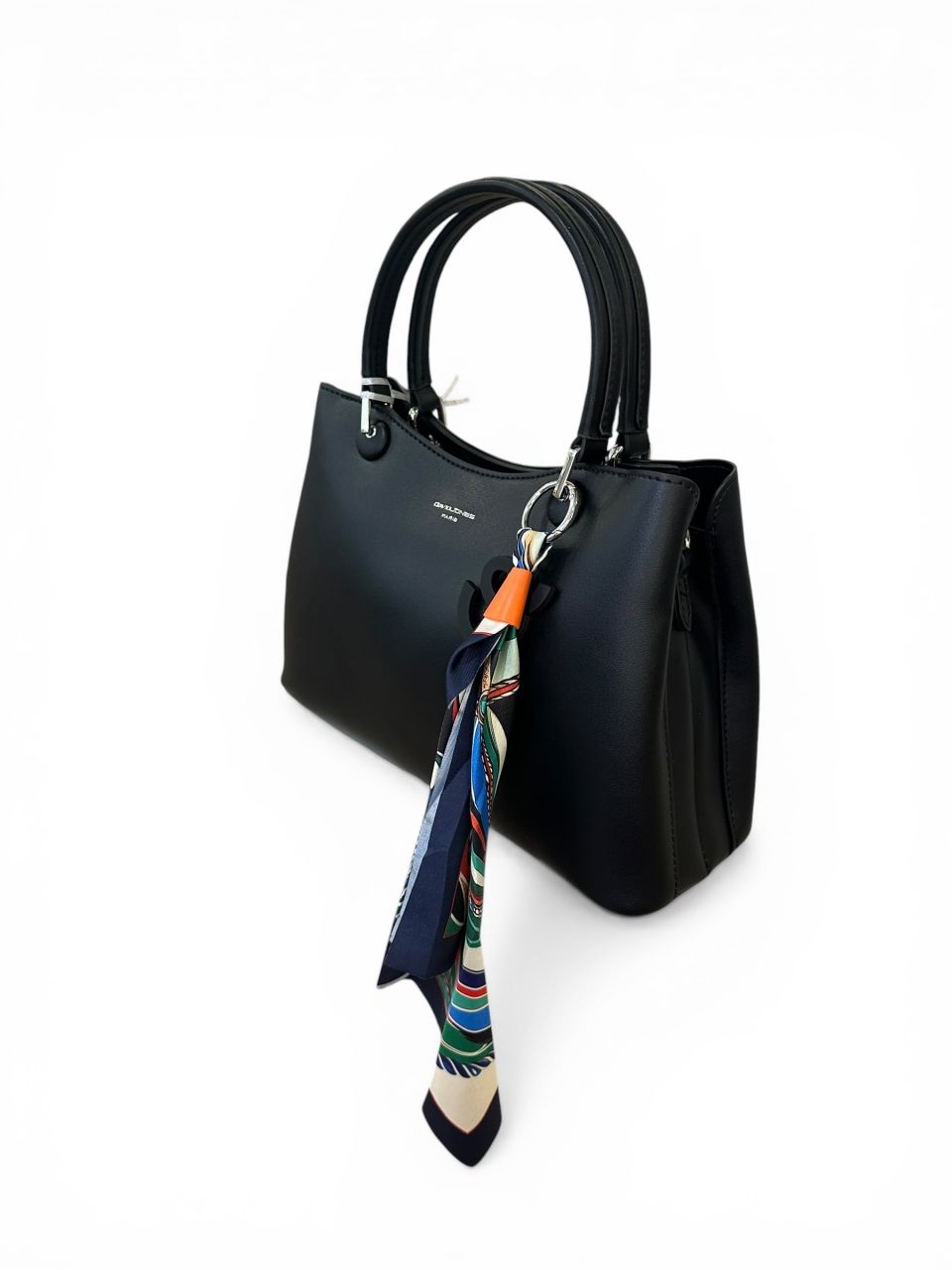 Fekete David Jones 3 rekeszes kézitáska, közepes