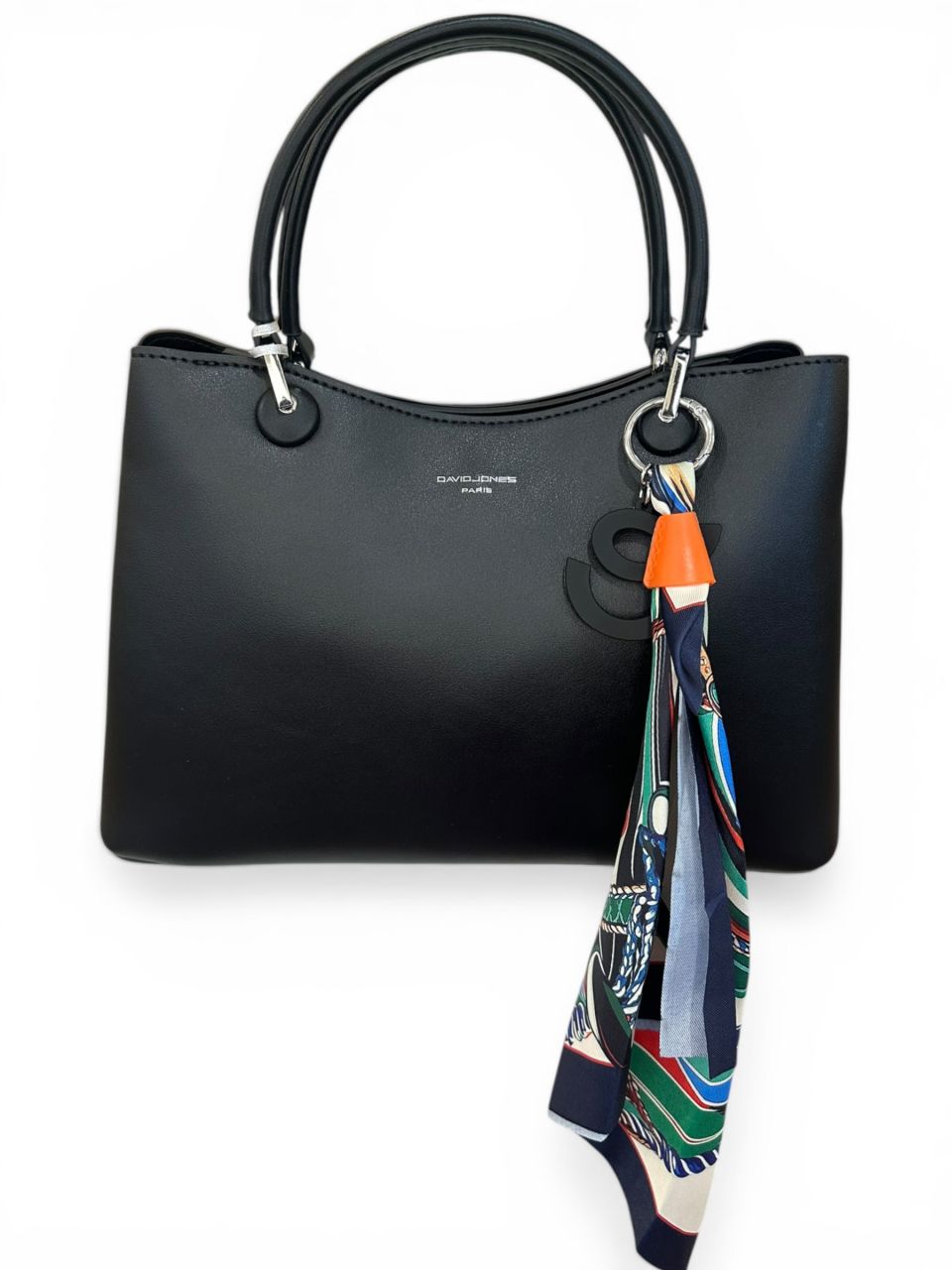 Fekete David Jones 3 rekeszes kézitáska, közepes