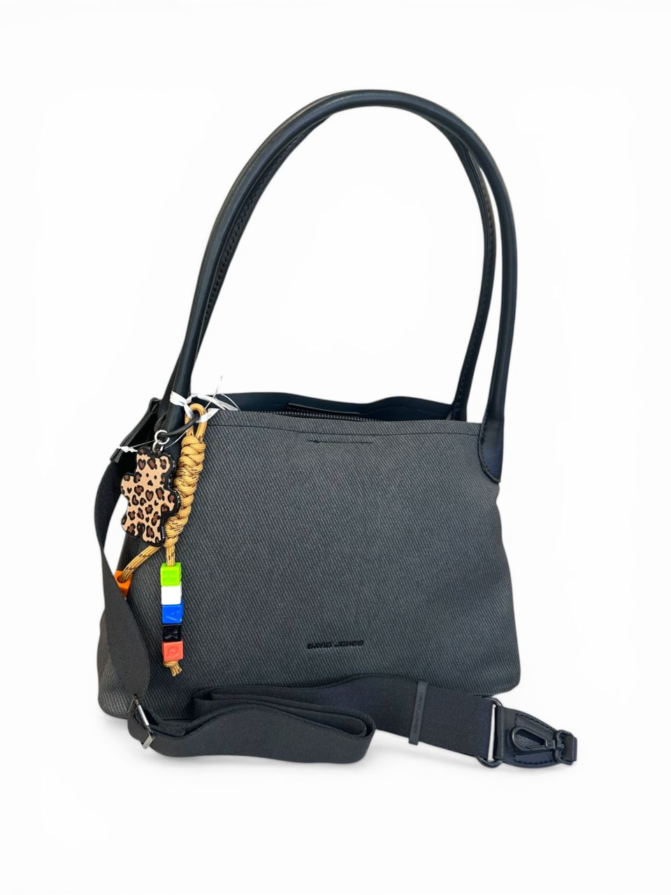 Fekete David Jones válltáska, 3 rekeszes