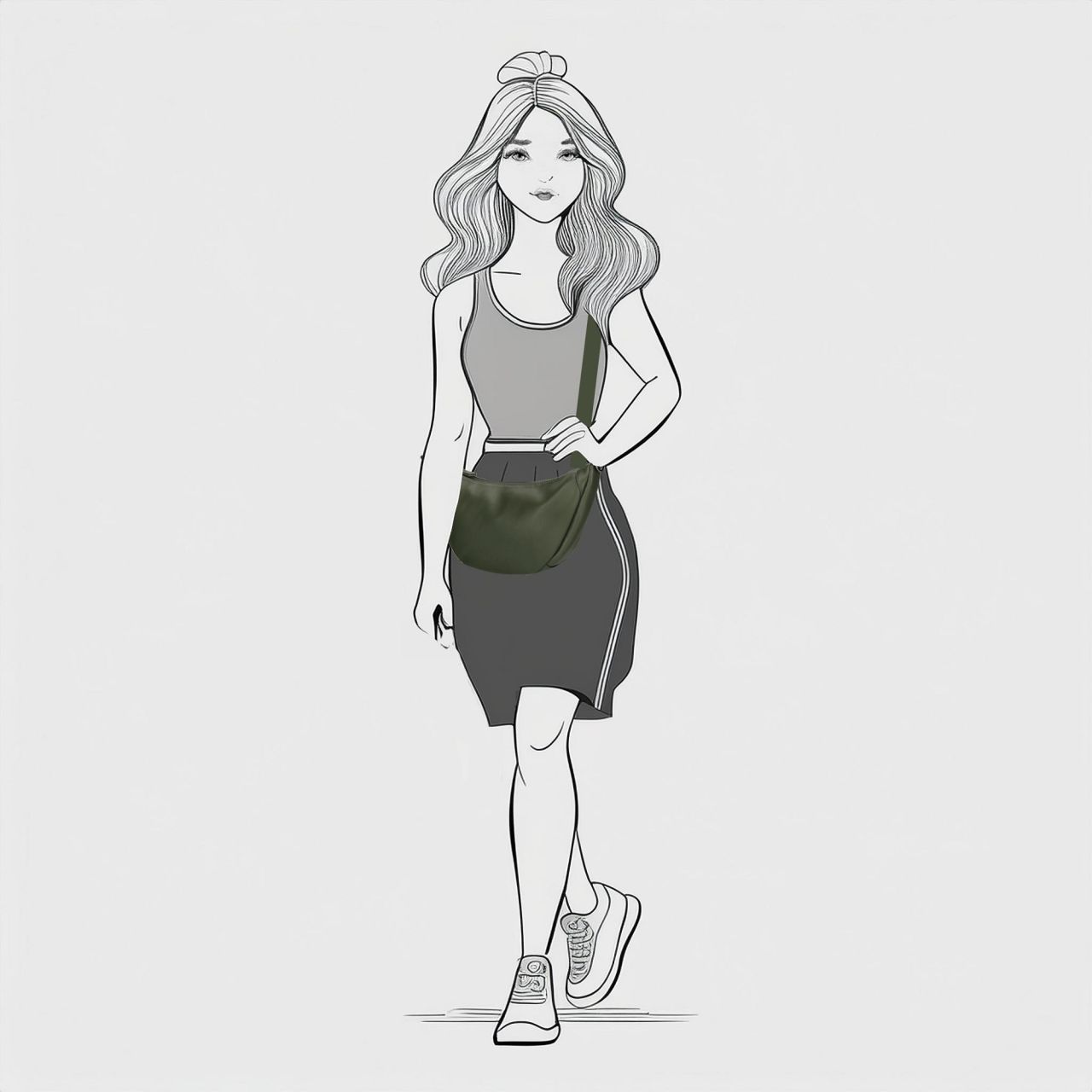 Zöld Enrico Benetti női crossbody